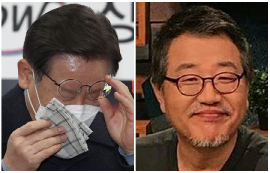 이재명(왼쪽) 더불어민주당 대선 후보와 정철 '정철카피' 대표. <연합뉴스>